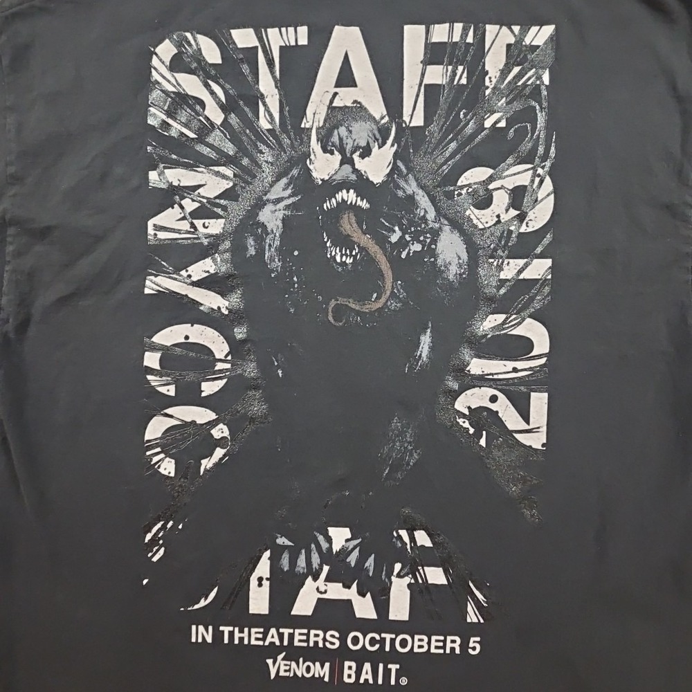 Marvel Venom Shirt Mens L 2018 NYCC Staff Promo BAIT Puma Comic Con T-Shirt - Picture 4 of 8